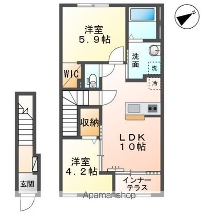 イノベスタ[2LDK/53.8m2]の間取図