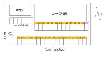 和歌山県和歌山市三葛[事務所/62.8m2]の配置図