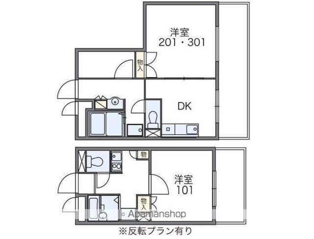 レオパレスＭＩＷＡ[1K/21.12m2]の間取図