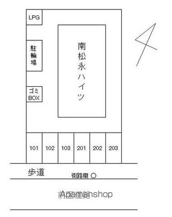 南松永ハイツ[2DK/35.3m2]の配置図