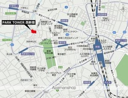 東京都新宿区西新宿５丁目[3LDK/90.58m2]の配置図
