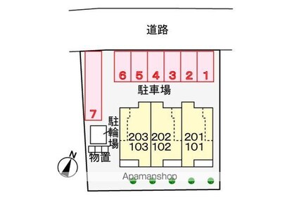 ジェントリー[1LDK/43.88m2]の配置図