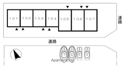 テラス田園調布[2LDK/62.1m2]の配置図