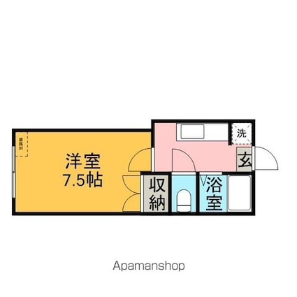 ラ・スペランツァー[1K/19.8m2]の間取図