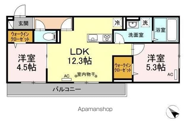 ヒルズライフ A棟の間取り写真