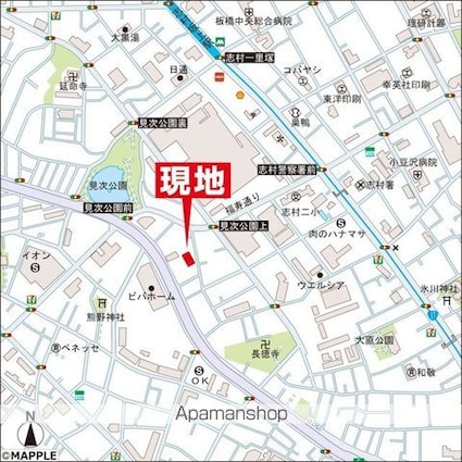 パルメゾン見次公園[1K/25.31m2]の配置図