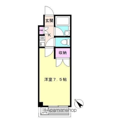 コスモス沼袋[1K/22m2]の間取図