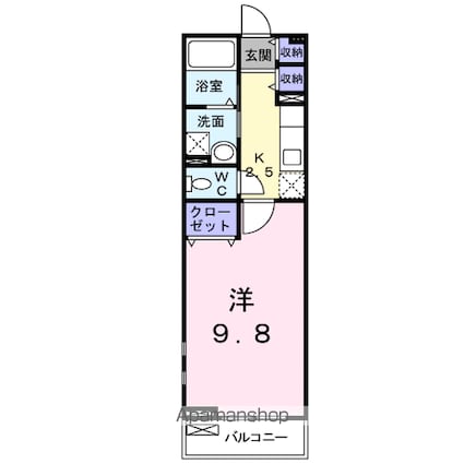 レジェンド　ステージア[1K/31.7m2]の間取図
