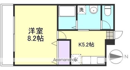 ビュー倉敷[1K/30.28m2]の間取図