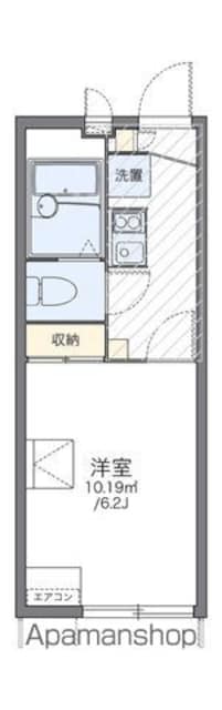 レオパレスエクセル岡本[1K/19.87m2]の間取図