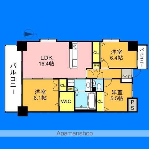 福岡市早良区藤崎のマンションの間取り