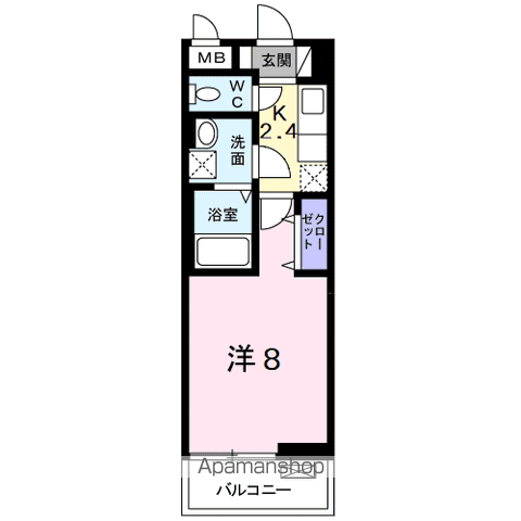 フランソーレ 302 ｜ 千葉県船橋市滝台２丁目3-1（賃貸アパート1K・3階・26.08㎡） その2