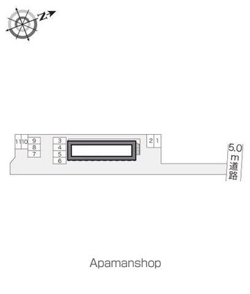 レオパレスレグルス・コート[1K/23.18m2]の配置図