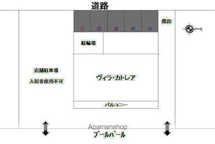 広島県東広島市西条中央１丁目[1K/28.7m2]の配置図