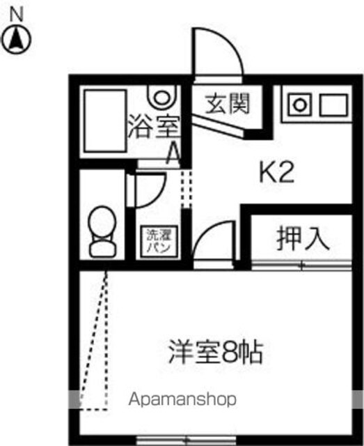 ＥＡＳＴ　ＣＯＵＲＴ　両郷Ｂ[1K/24.84m2]の間取図