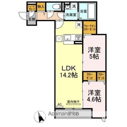 セジュール西台７[2LDK/56.69m2]の間取図