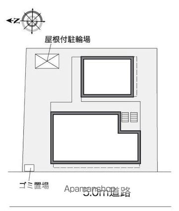 レオパレスタウニー　下連雀[1K/19.87m2]の配置図