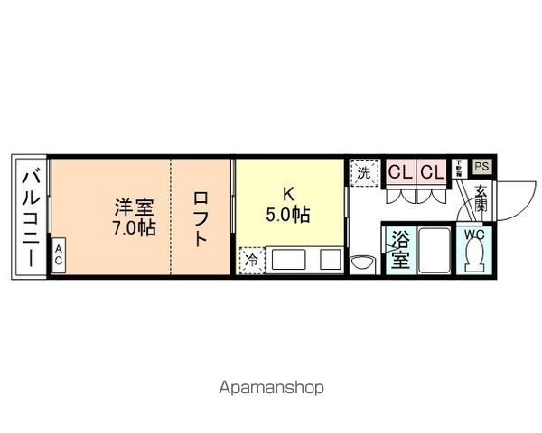 コーポ泰山呉羽の間取り写真
