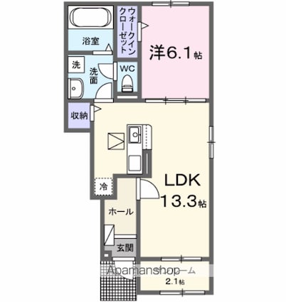 Ｇ・ライズ[1LDK/50.01m2]の間取図
