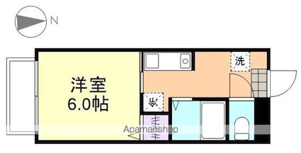 ブルーリバー[1K/20.82m2]の間取図