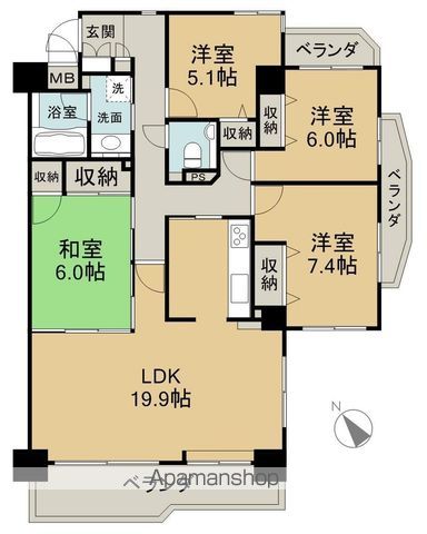 シャルマン古江の間取り写真