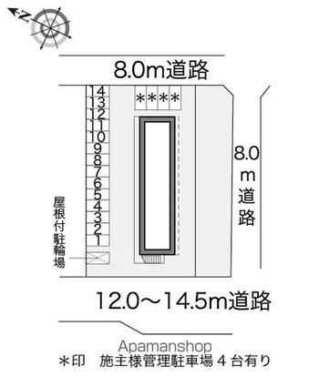 レオパレスくずい[1K/23.18m2]の配置図