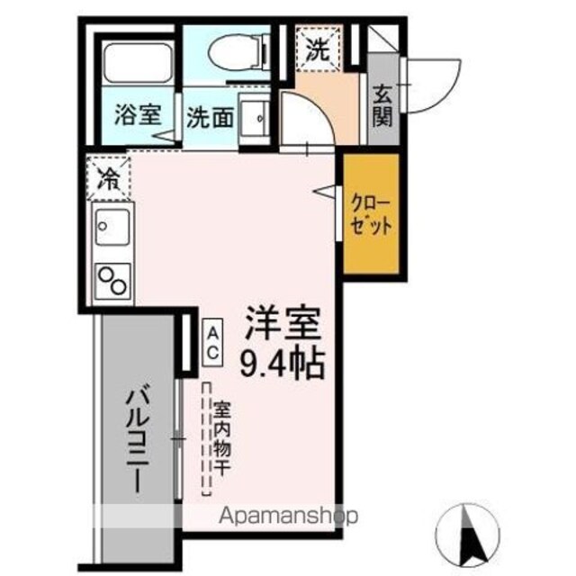 スピアナート北石堂[1R/25.92m2]の間取図