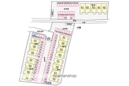 クラール元山Ｐ[2LDK/57.07m2]の配置図