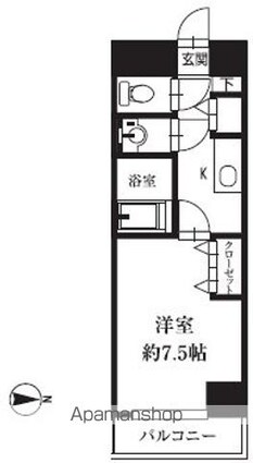 ＨＦ銀座レジデンスＥＡＳＴⅡ[1K/25.95m2]の間取図