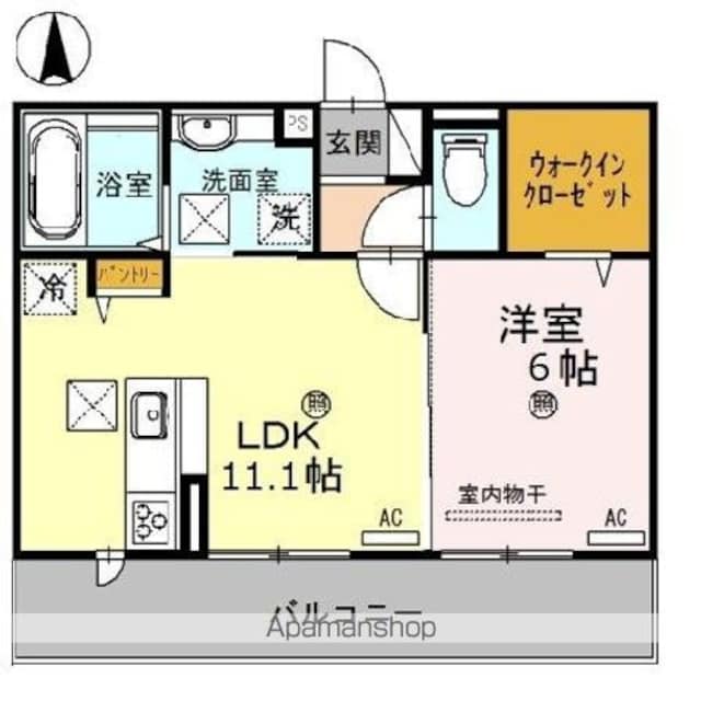 ＫＯＣＯＡ　ＴＥＲＲＡＣＥ[1LDK/42.55m2]の間取図