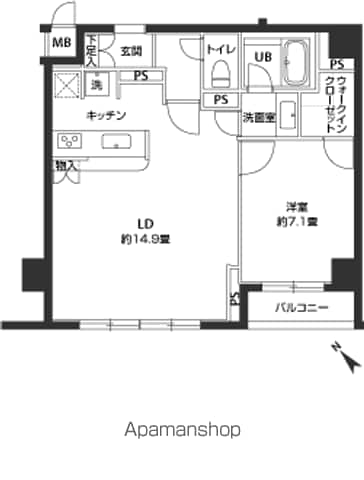 アブレスト動坂の間取り写真