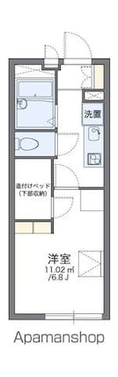 レオパレスβ[1K/19.87m2]の間取図