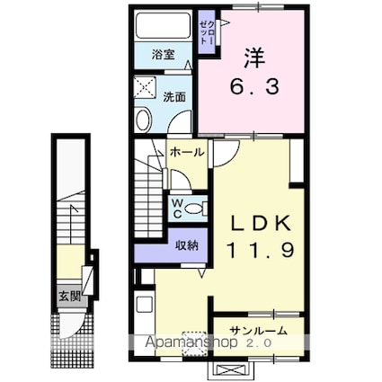 ＧＬＯＲＩＡ[1LDK/52.37m2]の間取図