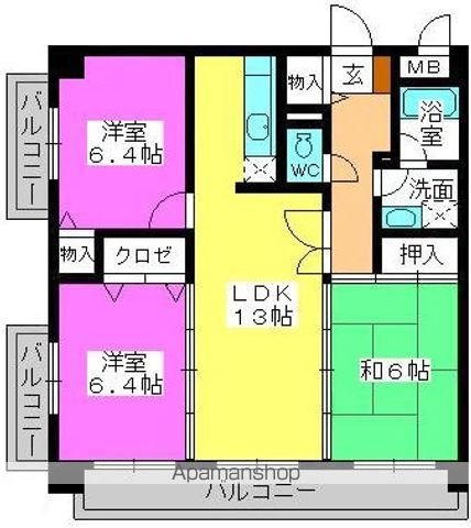 【マンハイム板付の間取り】