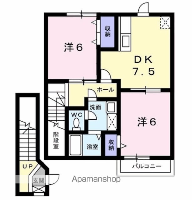 シャトル・Ｓ[2DK/51.76m2]の間取図