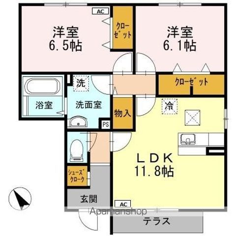 ハイネスCDFE Eの間取り写真