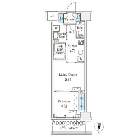 フロンティアレジデンス錦糸公園の間取り