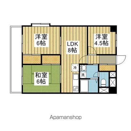 道後山本ビル[3DK/53.94m2]の間取図