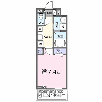 ルーベル桜井[1K/27.02m2]の間取図