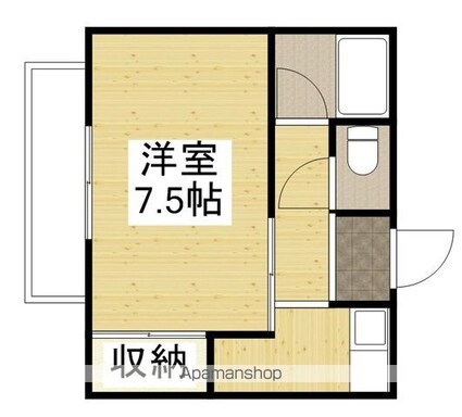 エメローズ高橋[1K/24.84m2]の間取図