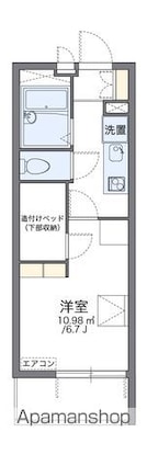 レオパレスサンモール[1K/19.87m2]の間取図
