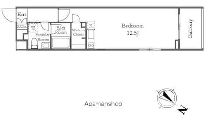 ＴＨＥ　ＬＵＤＬＯＷ　ＮＡＫＡＭＥＧＵＲＯ[1R/31.84m2]の間取図