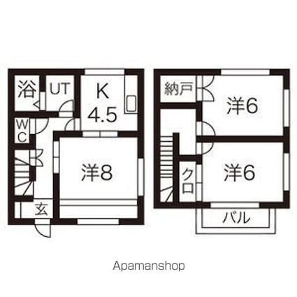 オリザⅠ[3K/64.59m2]の間取図