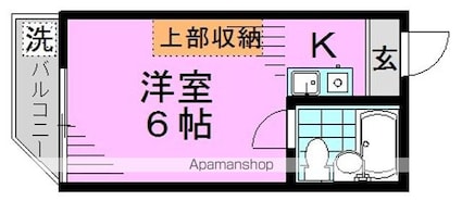 メゾン・ド・サフィール[1R/13.5m2]の間取図