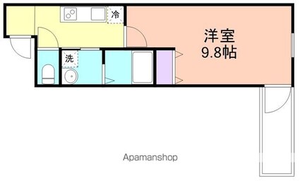 和歌山県和歌山市新通３丁目[1K/30m2]の間取図