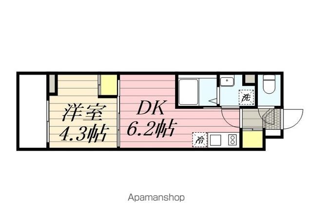 ハーモニーレジデンス東京巣鴨ウエスト[1DK/25.52m2]の間取図