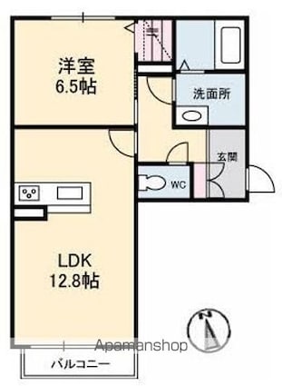 セナール　ド　ソル[1LDK/47.22m2]の間取図