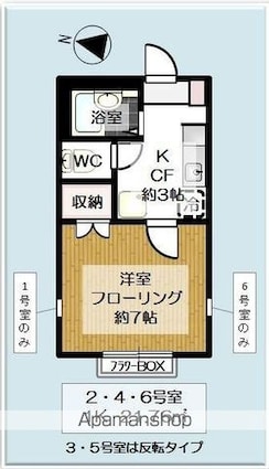 東京都足立区皿沼３丁目[1K/21.76m2]の間取図