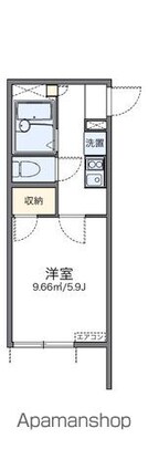 レオパレスマリンドゥシャンス[1K/19.73m2]の間取図