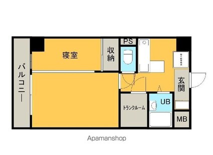 ラポール中島[1DK/35.02m2]の間取図